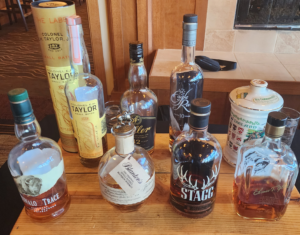 EH Tayler, Stagg Jr, Elmer T Lee, Blanton's, Weller 12, Buffalo Trace, Eagle Rare