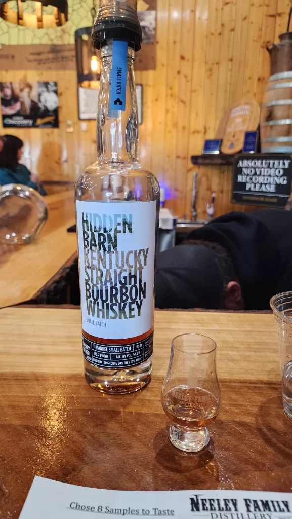 Neeley hidden barn bourbon bottle