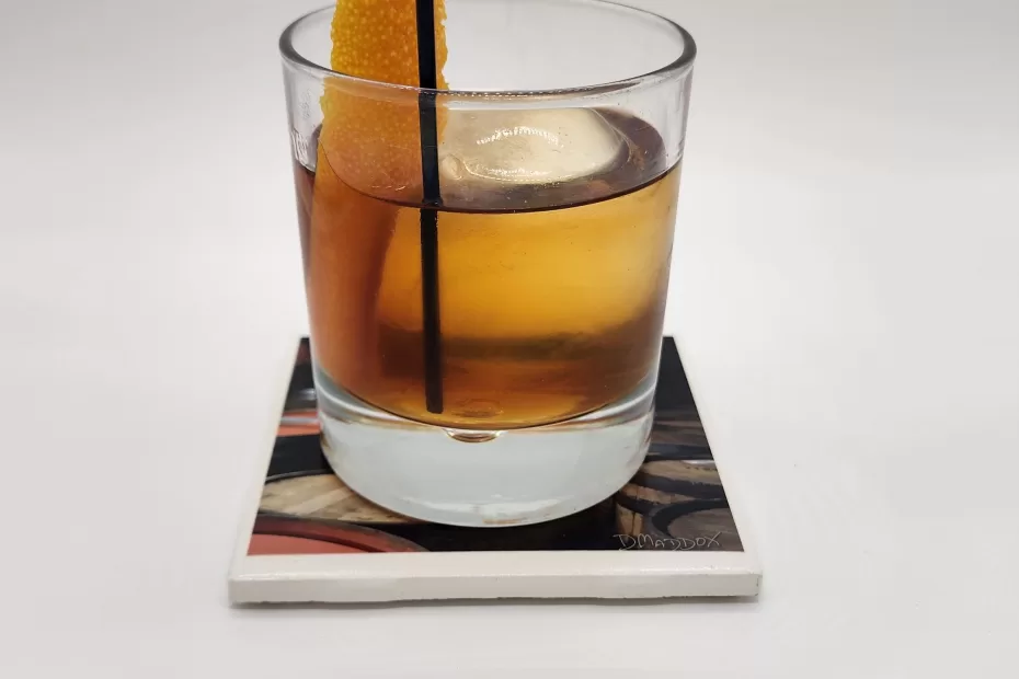 Winter Old-Fashioned Cocktail in rocks glass